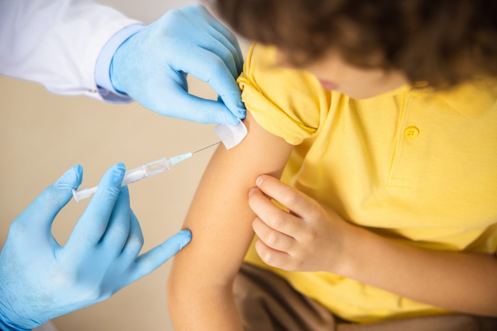 Bild zeigt eine Coron-Schutzimpfung